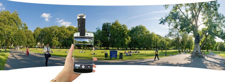Capture 360 degree view of images and videos